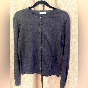 Calvin Klein Charcoal Button-Up Cardigan